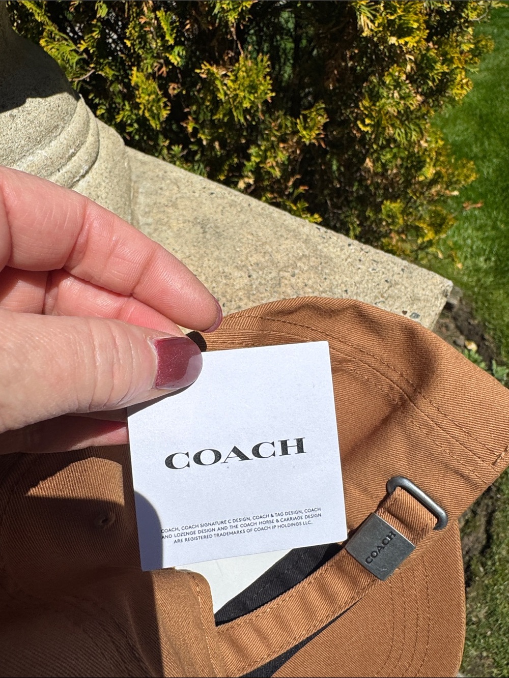 Coach Brown Embroidered Logo Baseball Cap - Picture 3 of 9